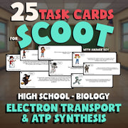 Electron Transport & ATP Synthesis SCOOT TASK CARDS Science Game - Biology