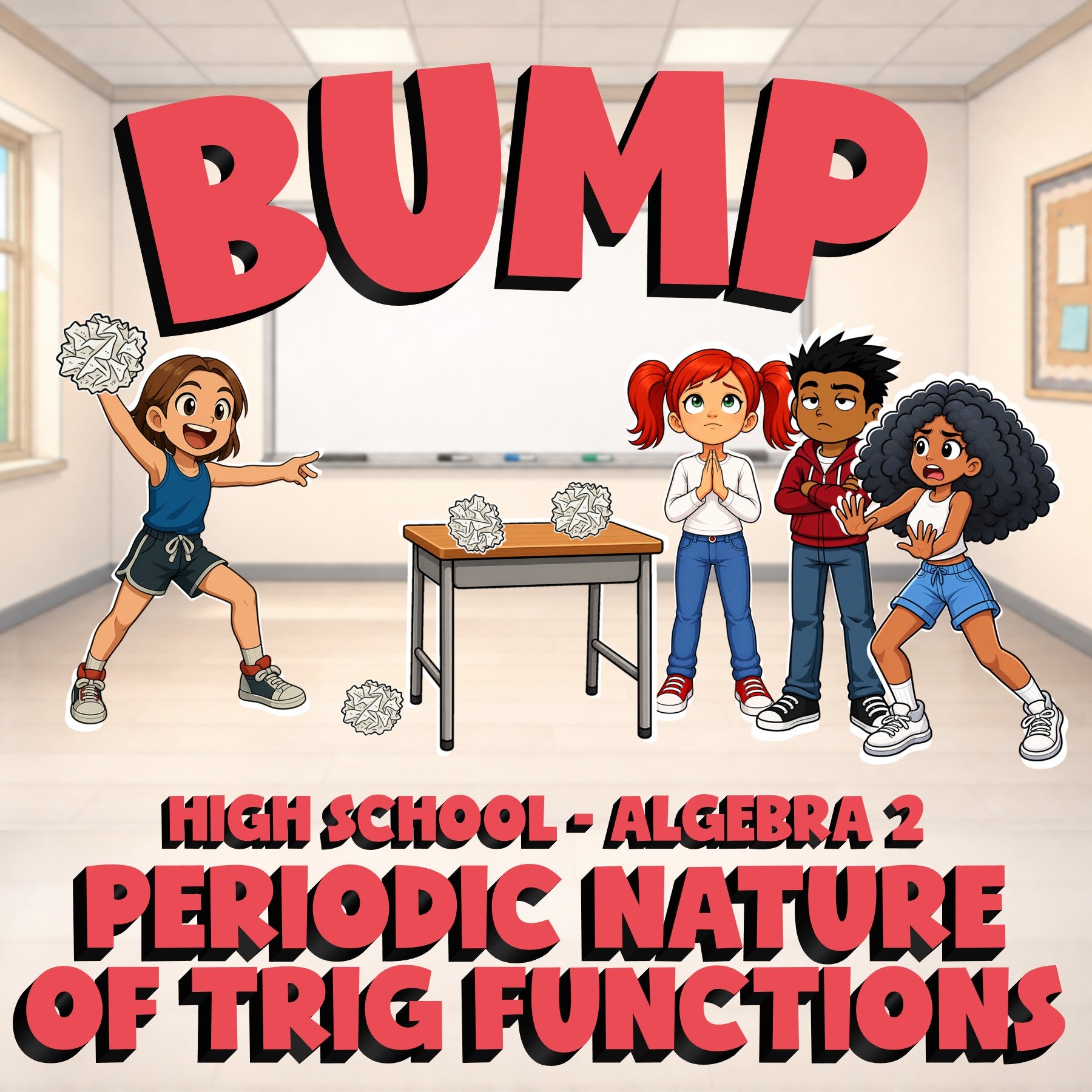 Periodic Nature of Trig Functions BUMP Math Game - No Prep Algebra 2 Review