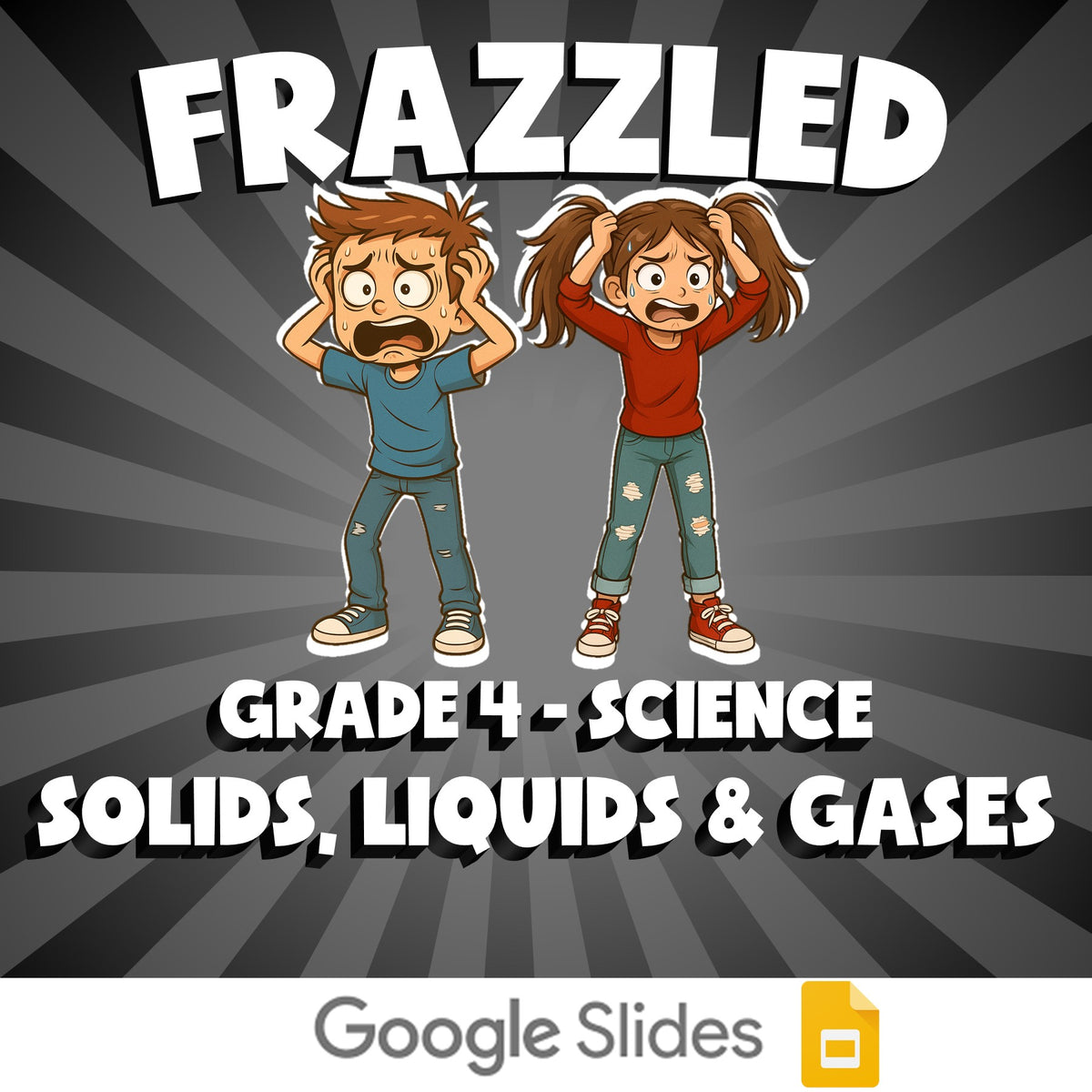 Solids, Liquids & Gases FRAZZLED Science Game - No Prep Grade 4 Review Activity
