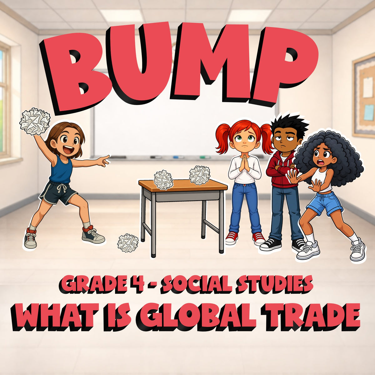 What Is Global Trade BUMP Socials Game - No Prep Grade 4 Review Activity