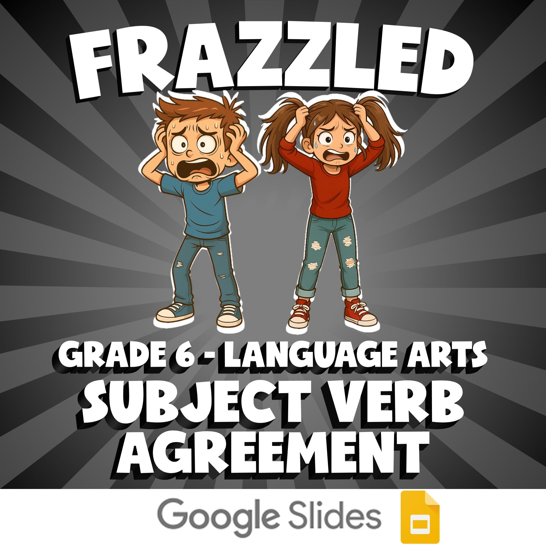 Subject Verb Agreement FRAZZLED ELA Game - No Prep Grade 6 Review Activity