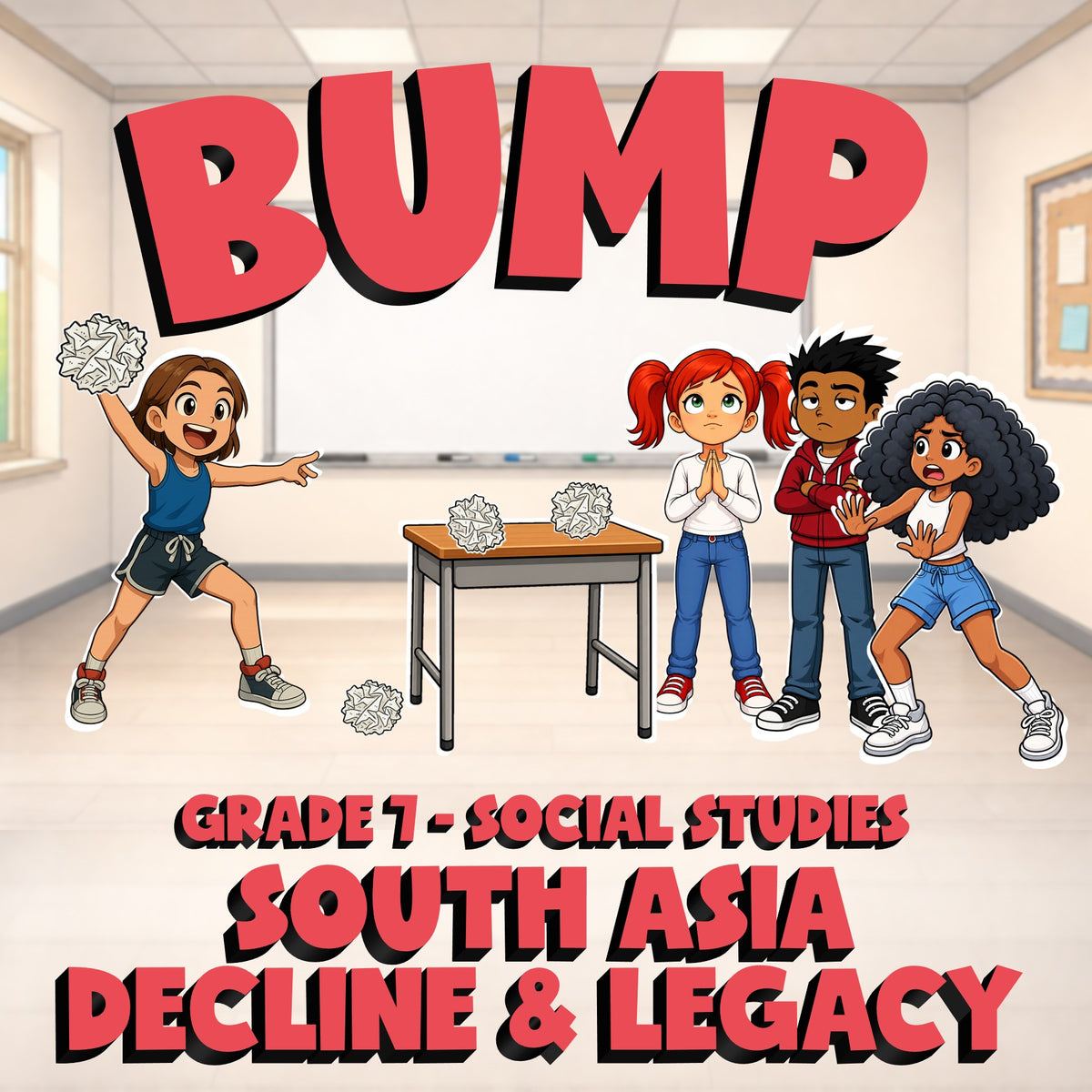 South Asia Decline & Legacy BUMP Socials Game - No Prep Grade 7 Review Activity