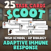Adaptive Immune Response SCOOT TASK CARDS Science Game - No Prep AP Biology