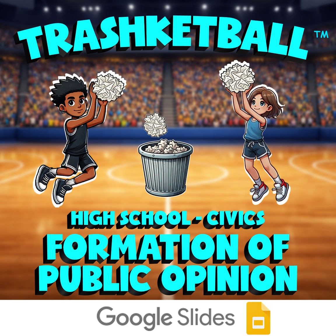 Formation of Public Opinion TRASHKETBALL Civics Game - No Prep Review Activity