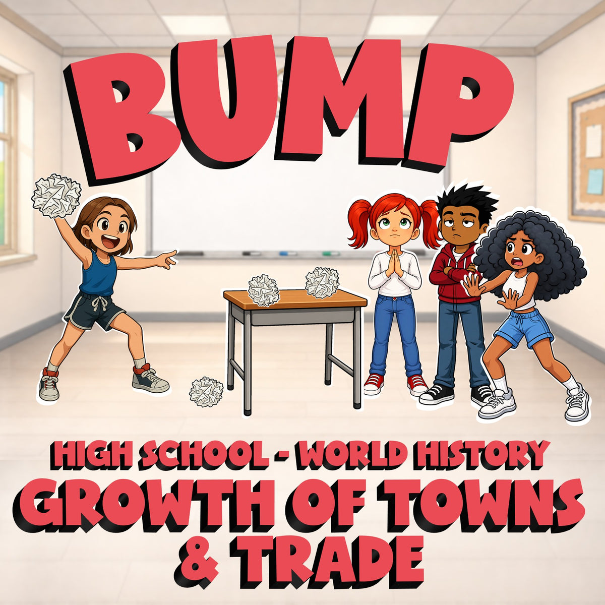 Growth of Towns & Trade BUMP Game - No Prep World History Review Activity