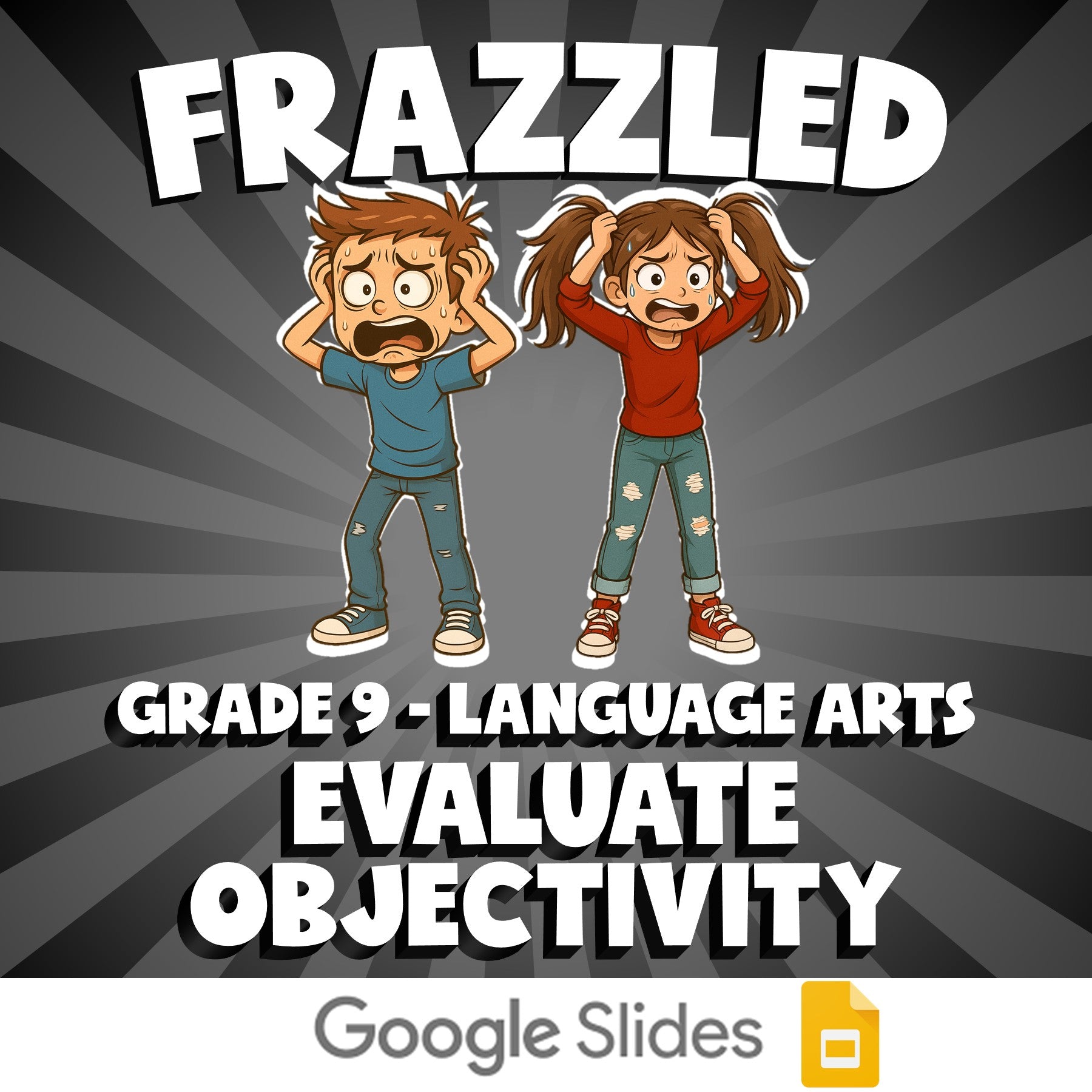 Evaluate Objectivity FRAZZLED ELA Game - No Prep Grade 9 Review Activity