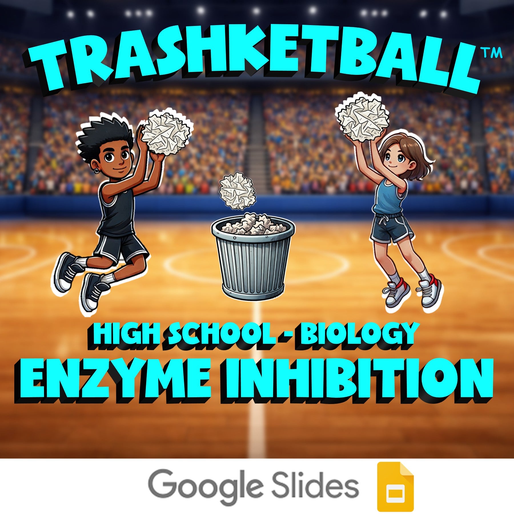 Enzyme Inhibition TRASHKETBALL Science Game - No Prep Biology Review Activity