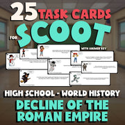 Decline of the Roman Empire SCOOT TASK CARDS Game - No Prep World History Review
