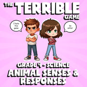 Animal Senses & Responses THE TERRIBLE GAME - No Prep Grade 4 Science Review