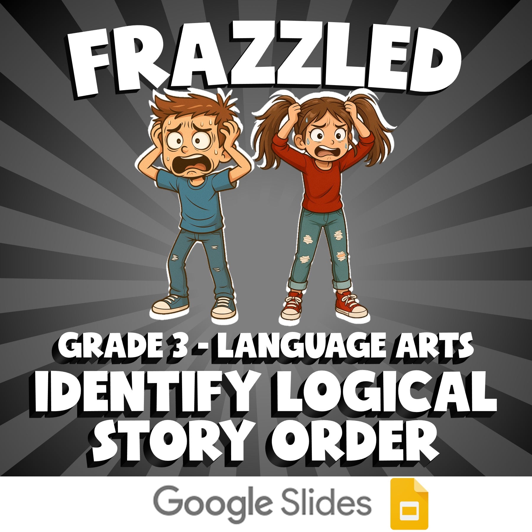 Identify Logical Story Order FRAZZLED ELA Game - No Prep Grade 3 Review Activity