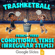Conditional Tense (irregular stems) TRASHKETBALL French Game - No Prep Exercise