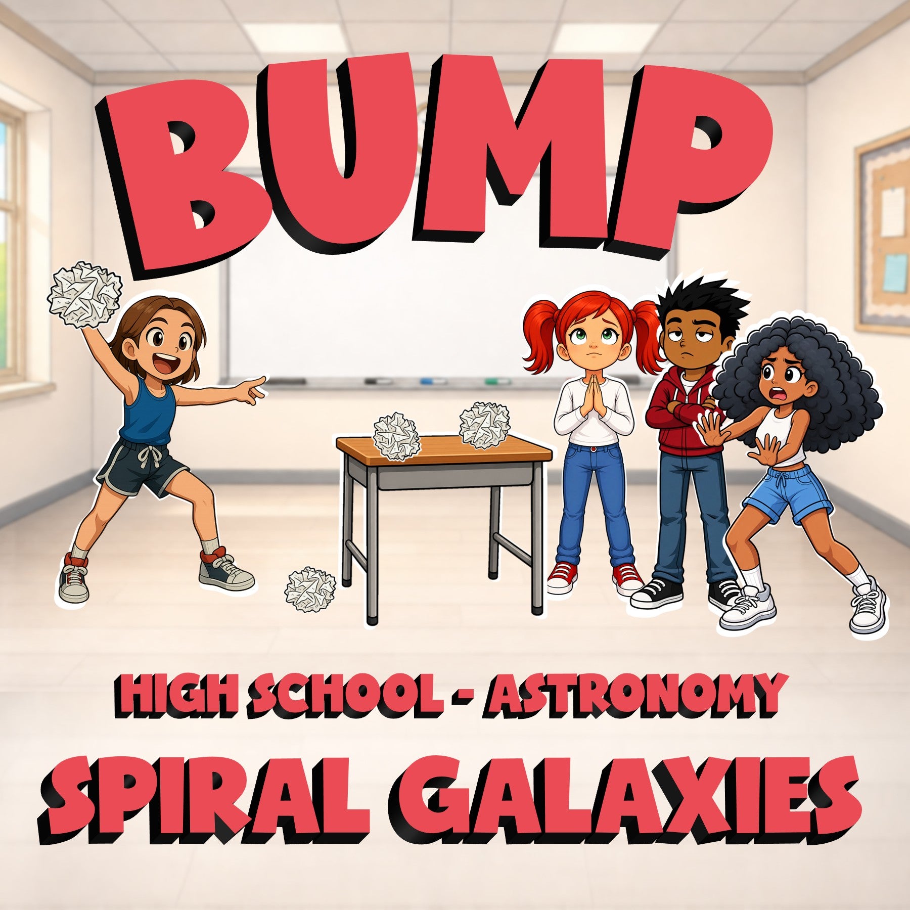 Spiral Galaxies BUMP Science Game - No Prep Astronomy Review Activity