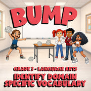 Identify Domain Specific Vocabulary BUMP ELA Game - No Prep Grade 3 Review