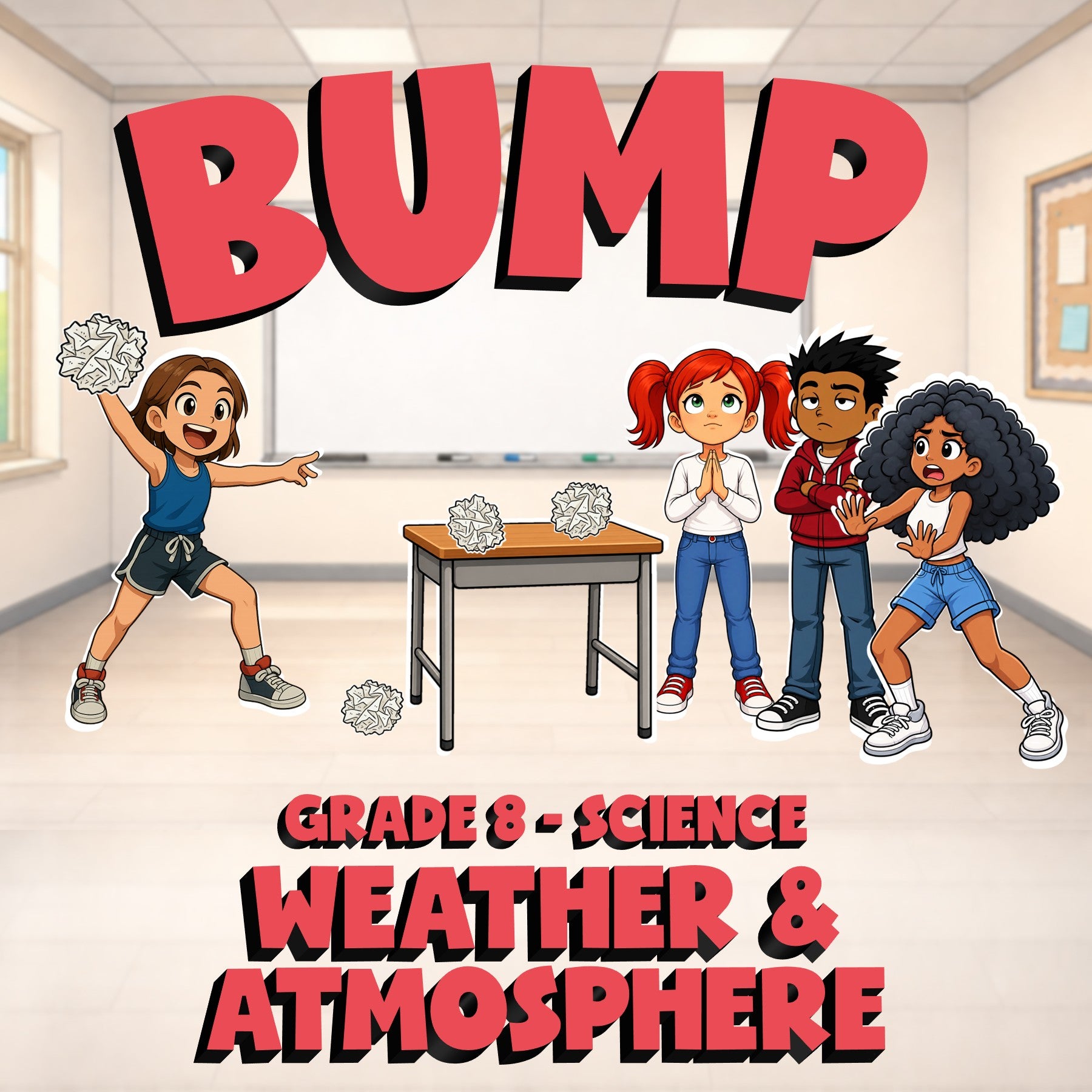Weather & Atmosphere BUMP Science Game - No Prep Grade 8 Review Activity