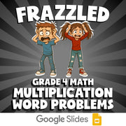 Multiplication Word Problems FRAZZLED Math Game - No Prep Grade 4 Review