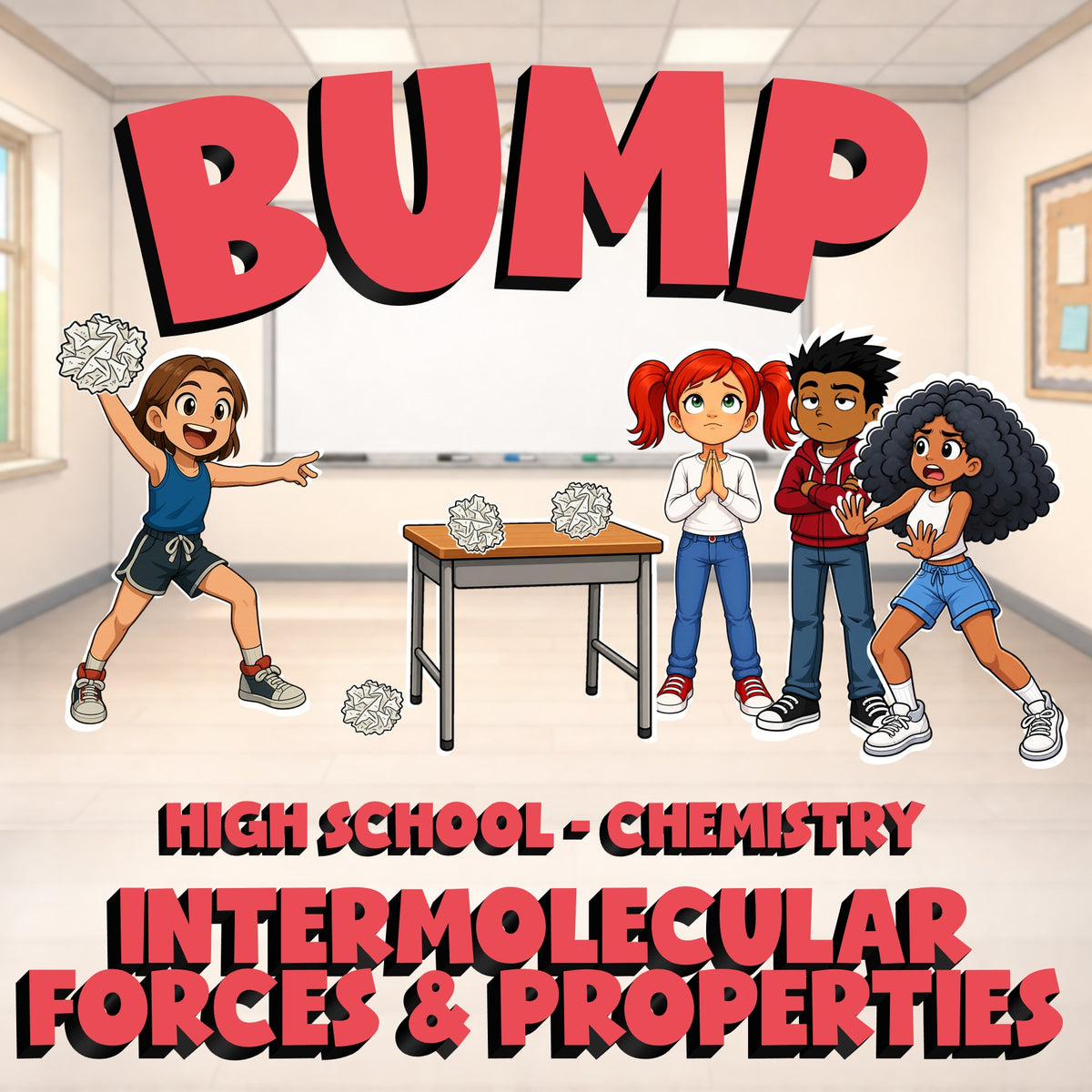 Intermolecular Forces & Properties BUMP Science Game - No Prep Chemistry Review