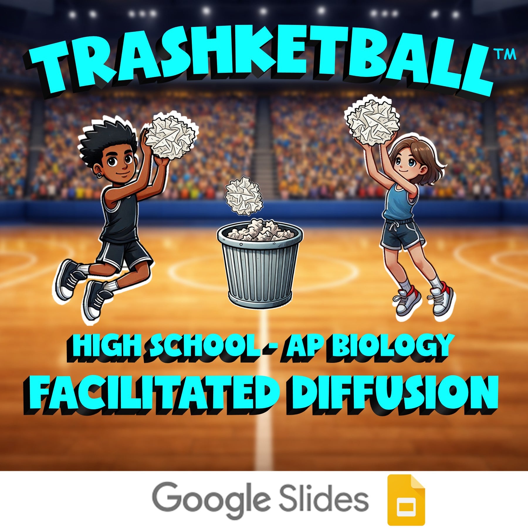 Facilitated Diffusion TRASHKETBALL Science Game - No Prep AP Biology Review