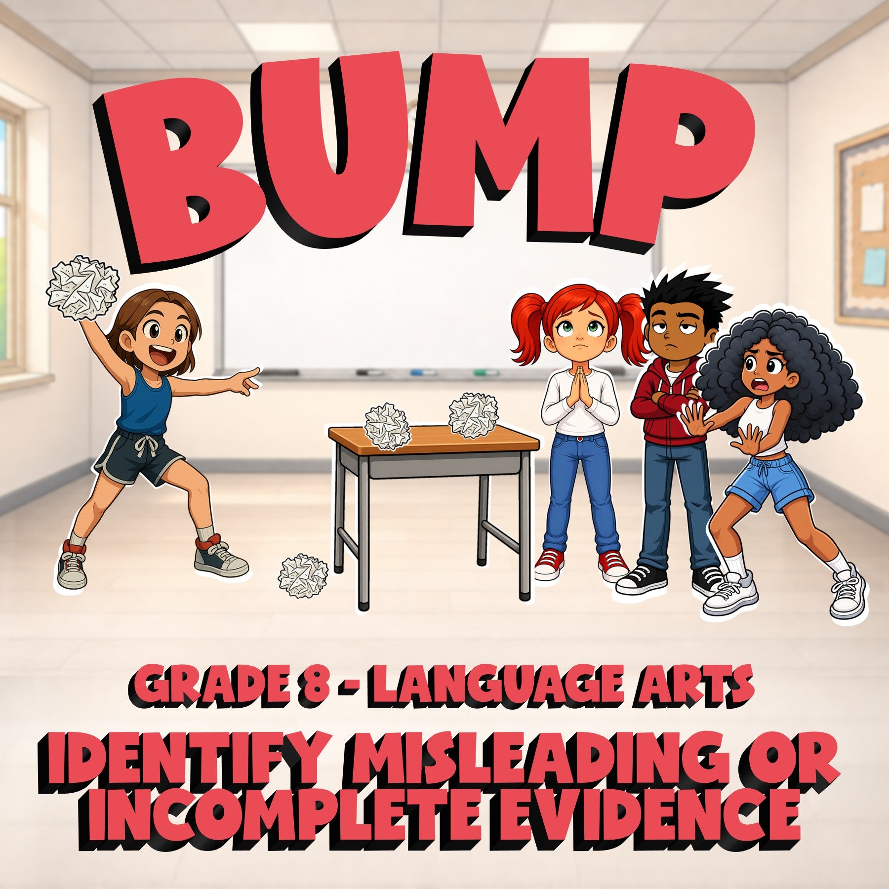 Identify Misleading or Incomplete Evidence BUMP ELA Game - No Prep Grade 8
