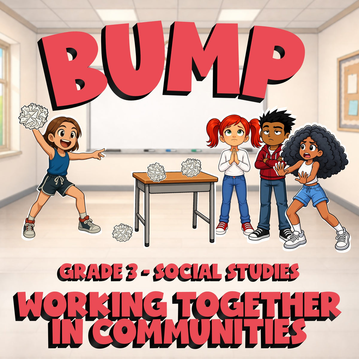 Working Together in Communities BUMP Socials Game - No Prep Grade 3 Review