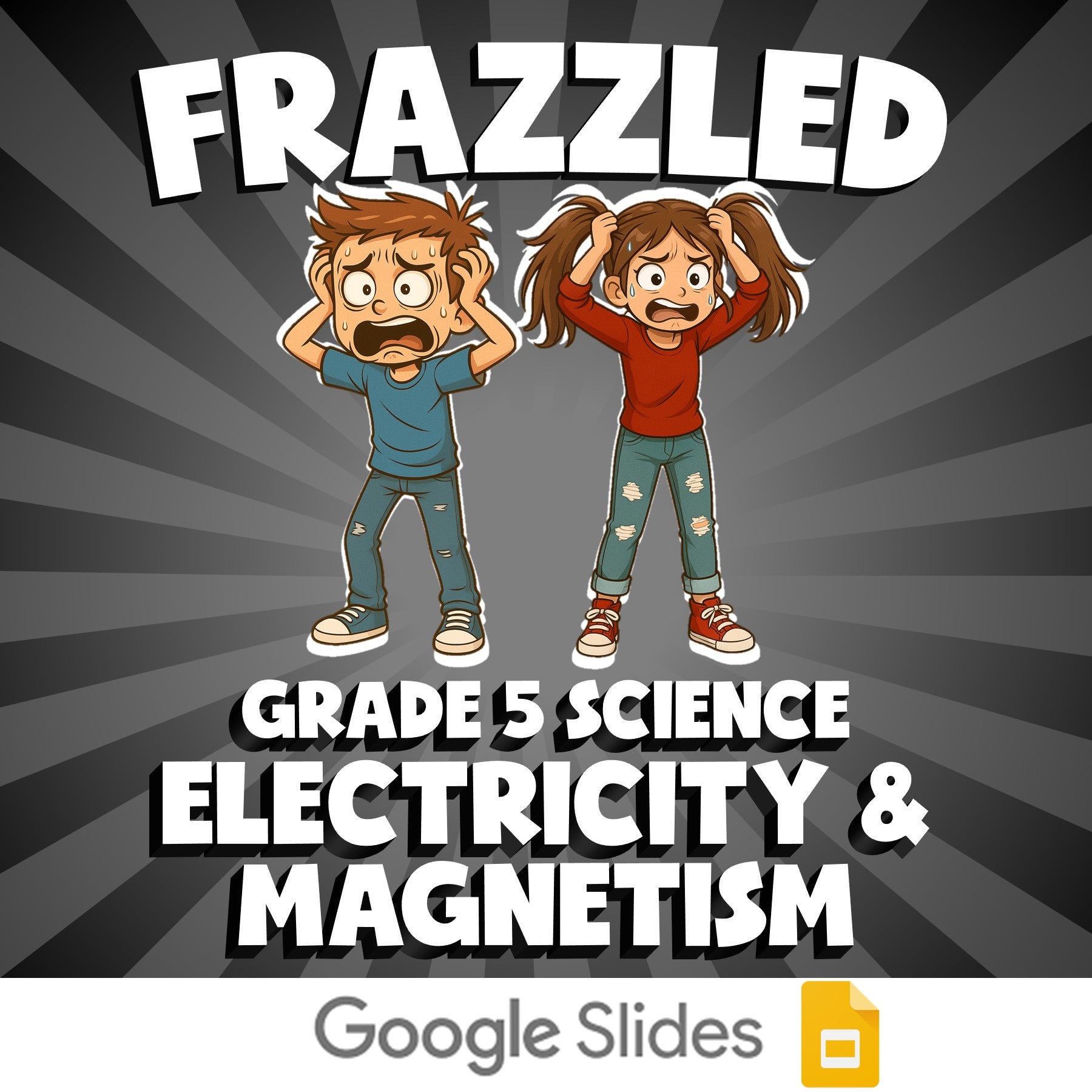 Electricity & Magnetism FRAZZLED Science Game - No Prep Grade 5 Review Activity