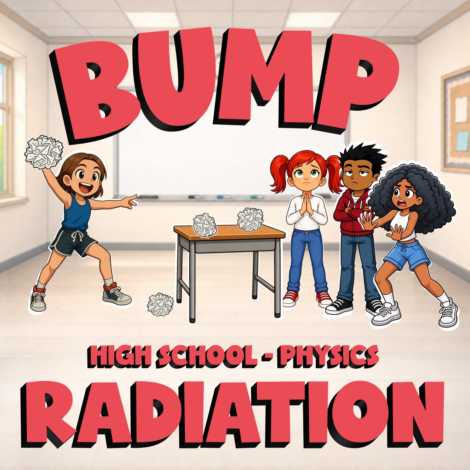 Radiation BUMP Science Game - No Prep Physics Review Activity