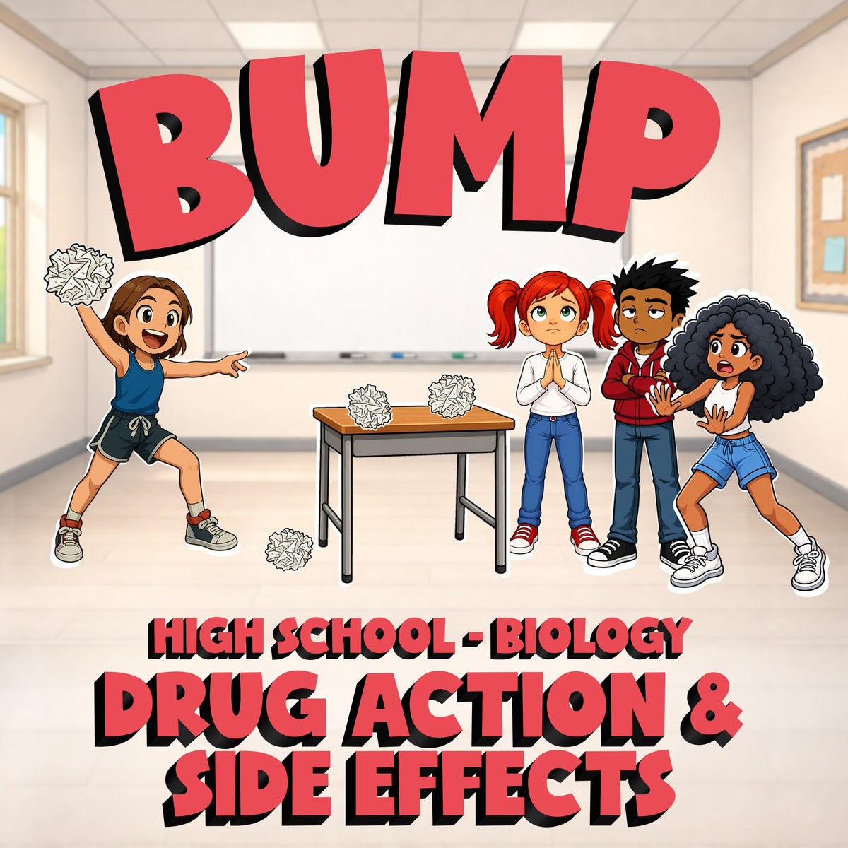 Drug Action & Side Effects BUMP Science Game - No Prep Biology Review Activity