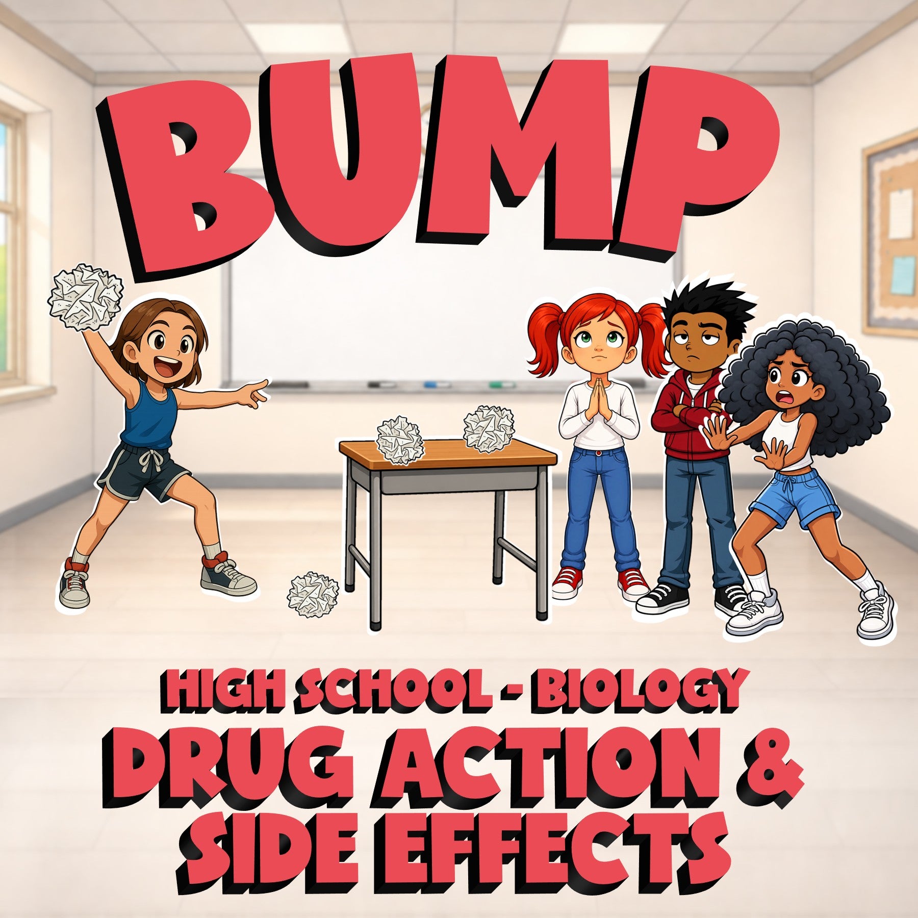 Drug Action & Side Effects BUMP Science Game - No Prep Biology Review Activity
