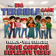 Passé Composé reflexive Verbs BIG TERRIBLE GAME - No Prep French Exercise