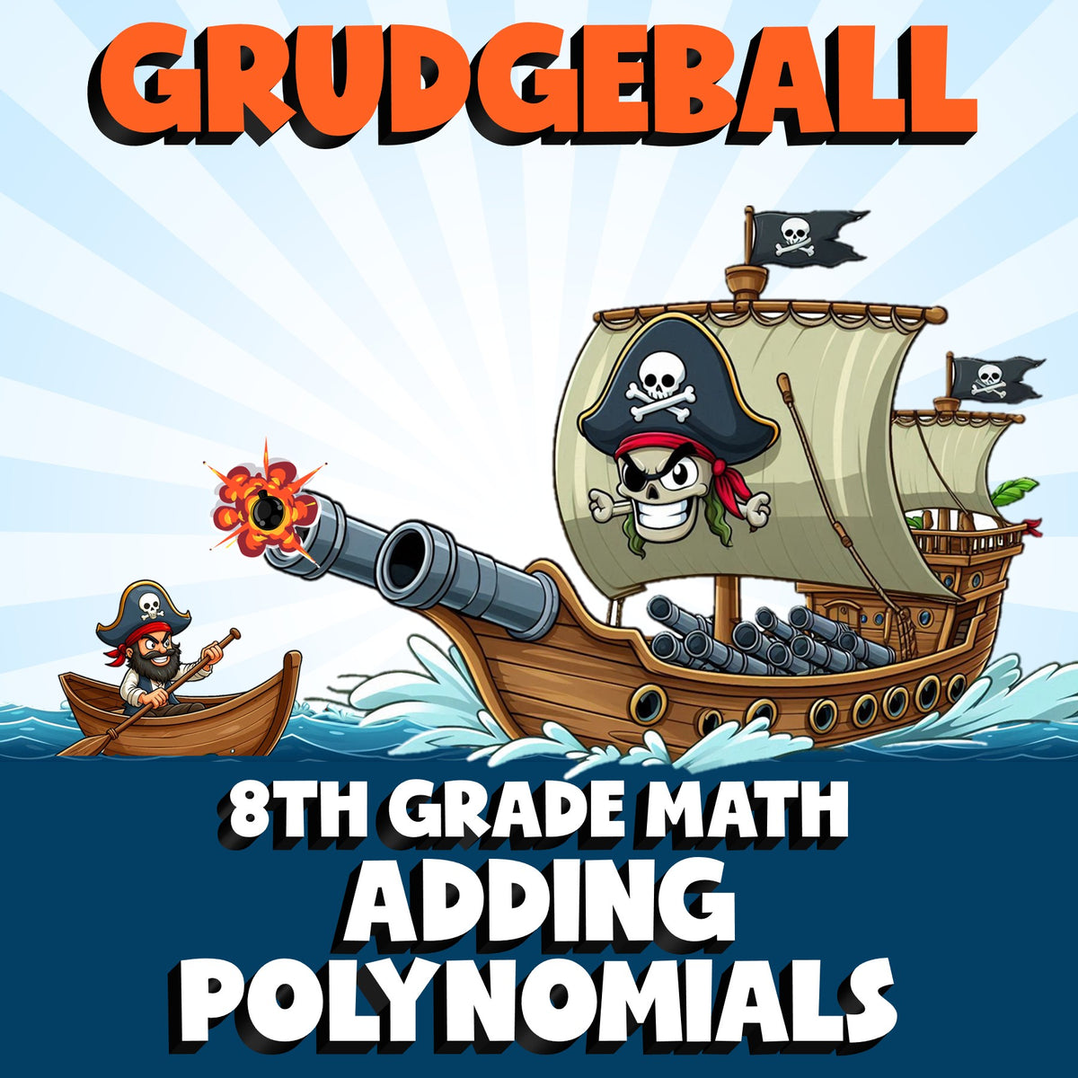 Adding Polynomials GRUDGEBALL Math Game - No Prep Grade 8 Review Activity