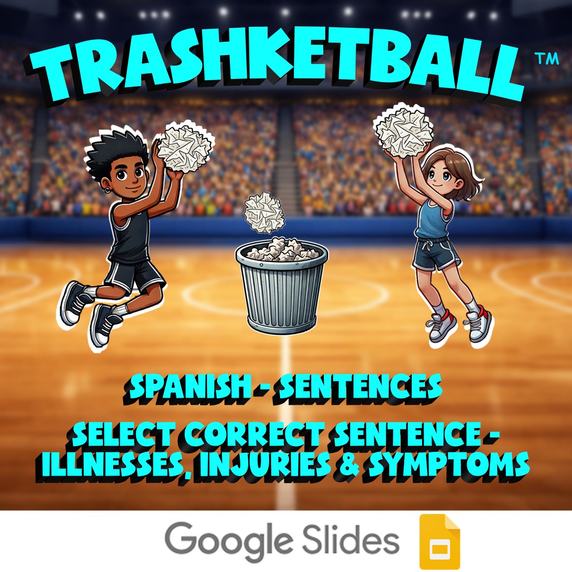 Select Correct Sentence - Illnesses, Injuries & Symptoms TRASHKETBALL Spanish