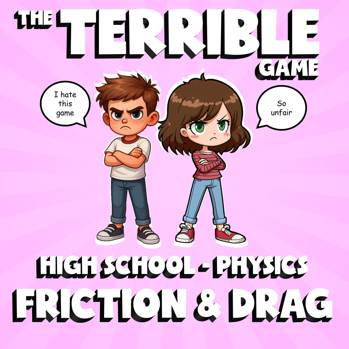 Friction & Drag THE TERRIBLE GAME - No Prep Physics Science Review Activity