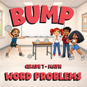 Word Problems BUMP Math Game - No Prep Grade 7 Review Activity