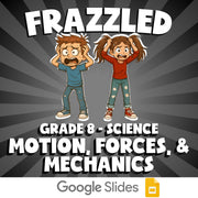 Motion, Forces, & Mechanics FRAZZLED Science Game - No Prep Grade 8 Review