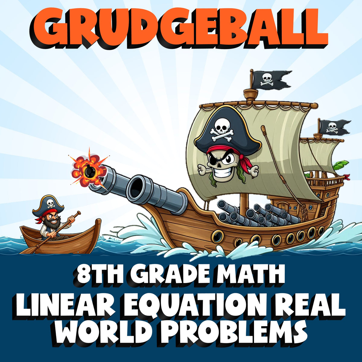 Linear Equation Real World Problems GRUDGEBALL Math Game - No Prep Grade 8