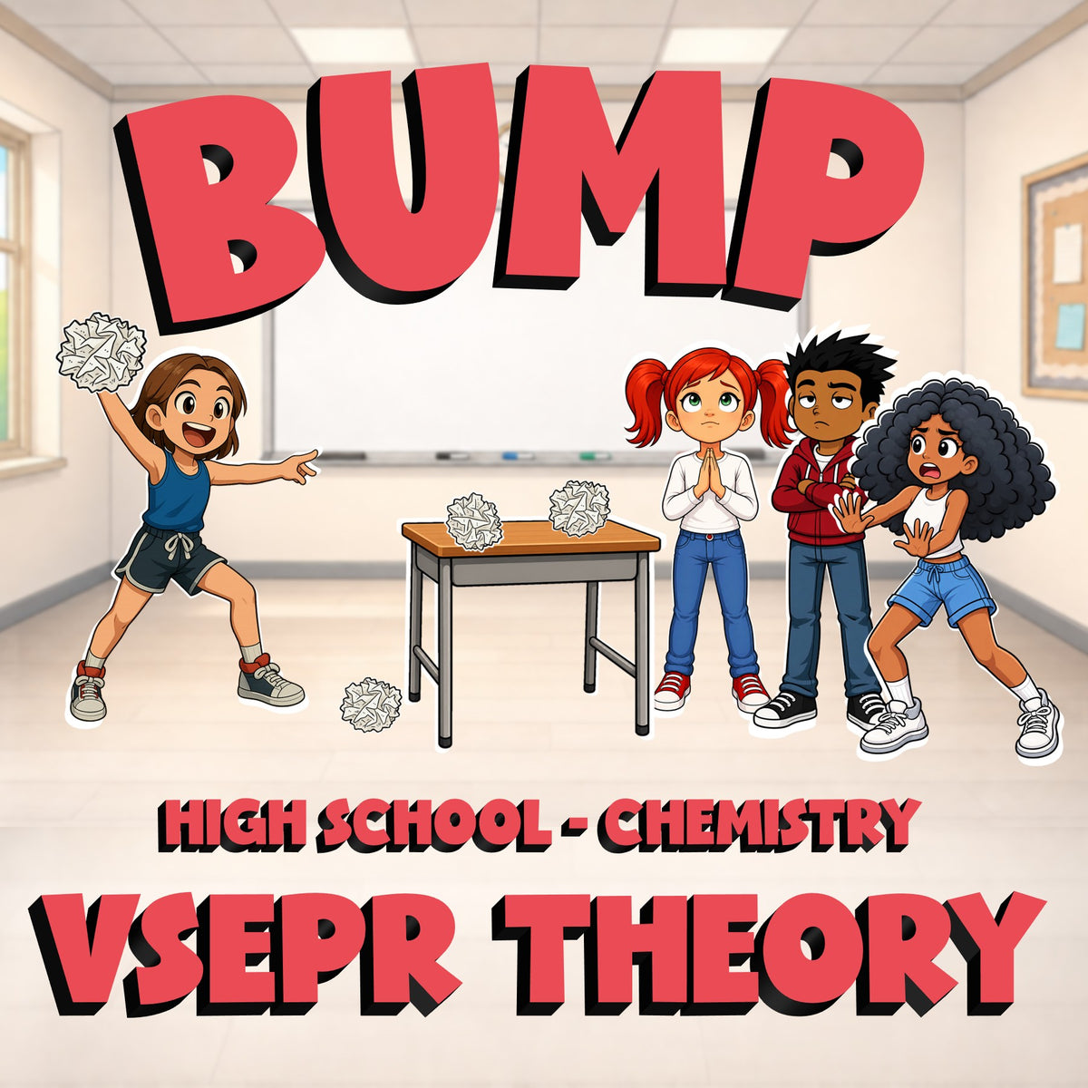 VSEPR Theory BUMP Science Game - No Prep Chemistry Review Activity