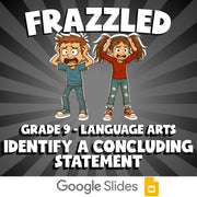 Identify a Concluding Statement FRAZZLED ELA Game - No Prep Grade 9 Review