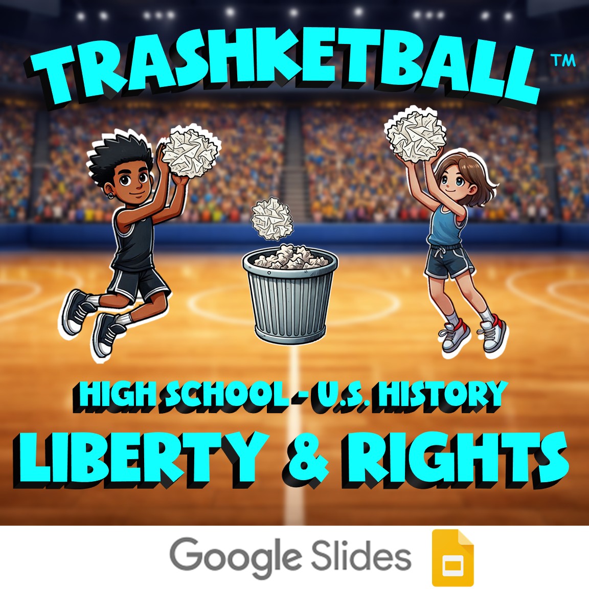 Liberty & Rights TRASHKETBALL U.S. History Game - No Prep Review Activity
