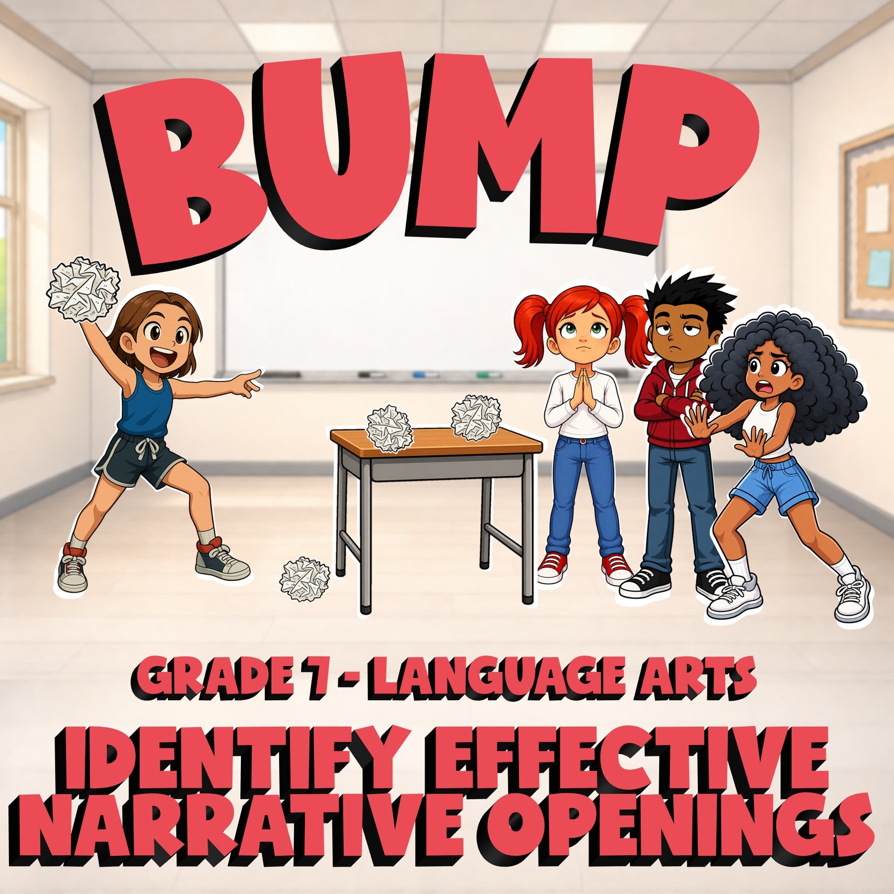 Identify Effective Narrative Openings BUMP ELA Game - No Prep Grade 7 Review