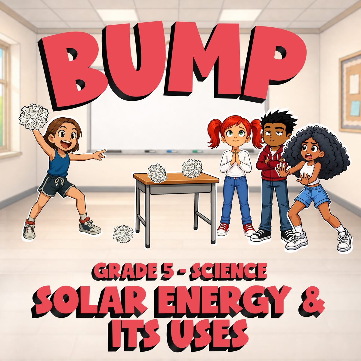Solar Energy & Its Uses BUMP Science Game - No Prep Grade 5 Review Activity