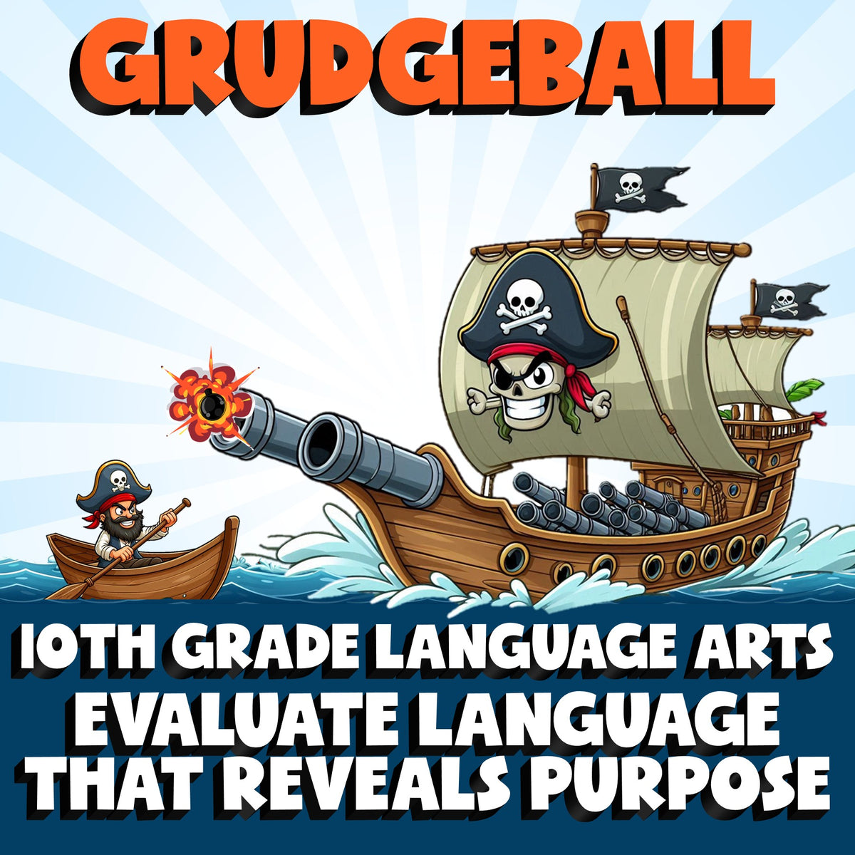 Evaluate Language That Reveals Purpose GRUDGEBALL ELA Game - No Prep Grade 10