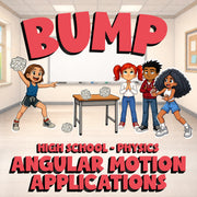 Angular Motion Applications BUMP Science Game - No Prep Physics Review Activity