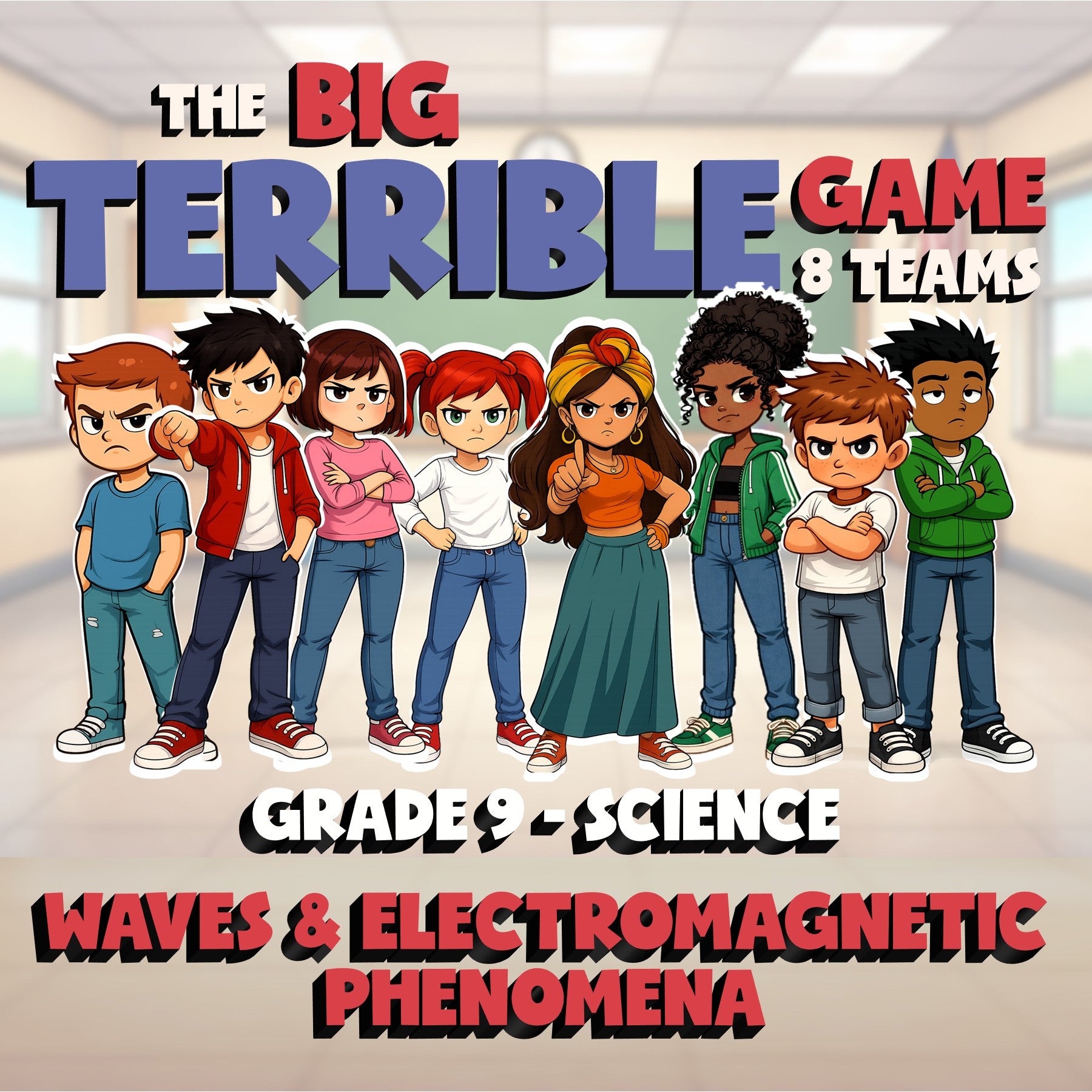 Waves & Electromagnetic Phenomena BIG TERRIBLE GAME - Grade 9 Science Review