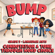 Connotation & Tone Through Word Choice BUMP ELA Game - No Prep Grade 5 Review
