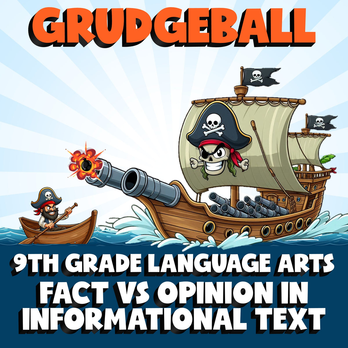 Fact vs Opinion in Informational Text GRUDGEBALL ELA Game - No Prep Grade 9