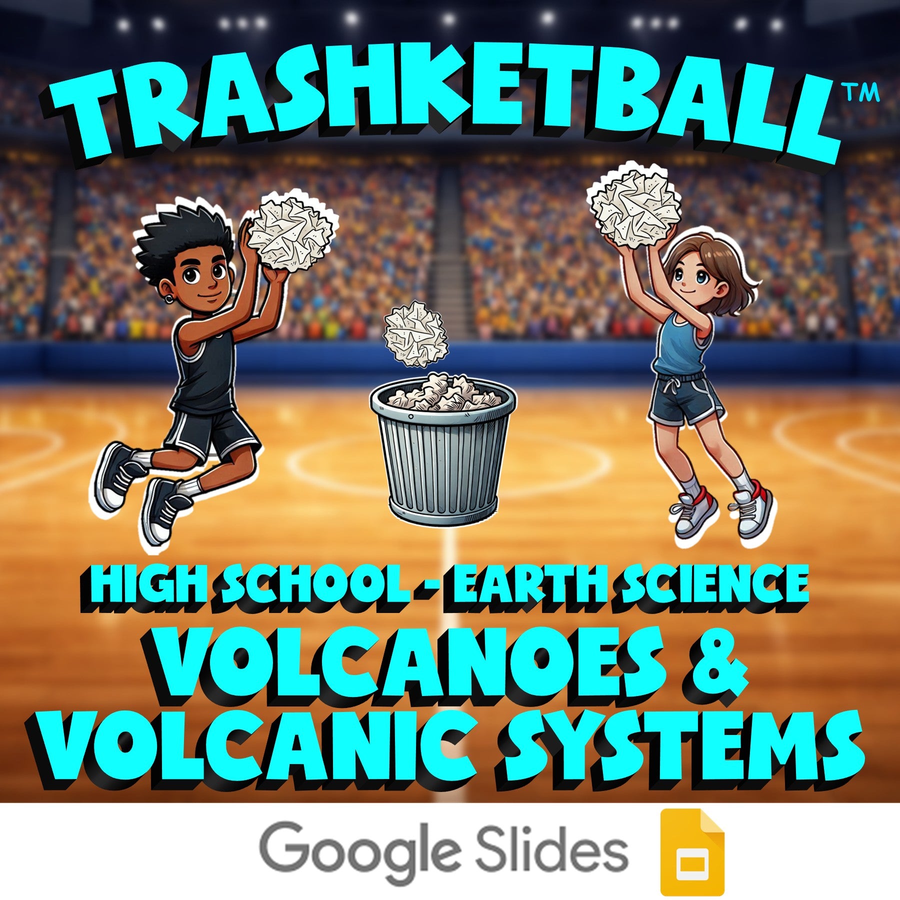 Volcanoes & Volcanic Systems TRASHKETBALL Game - No Prep Earth Science Review