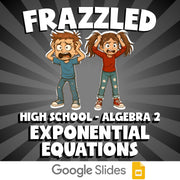 Exponential Equations FRAZZLED Math Game - No Prep Algebra 2 Review Activity