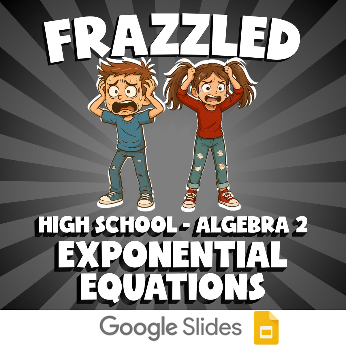 Exponential Equations FRAZZLED Math Game - No Prep Algebra 2 Review Activity