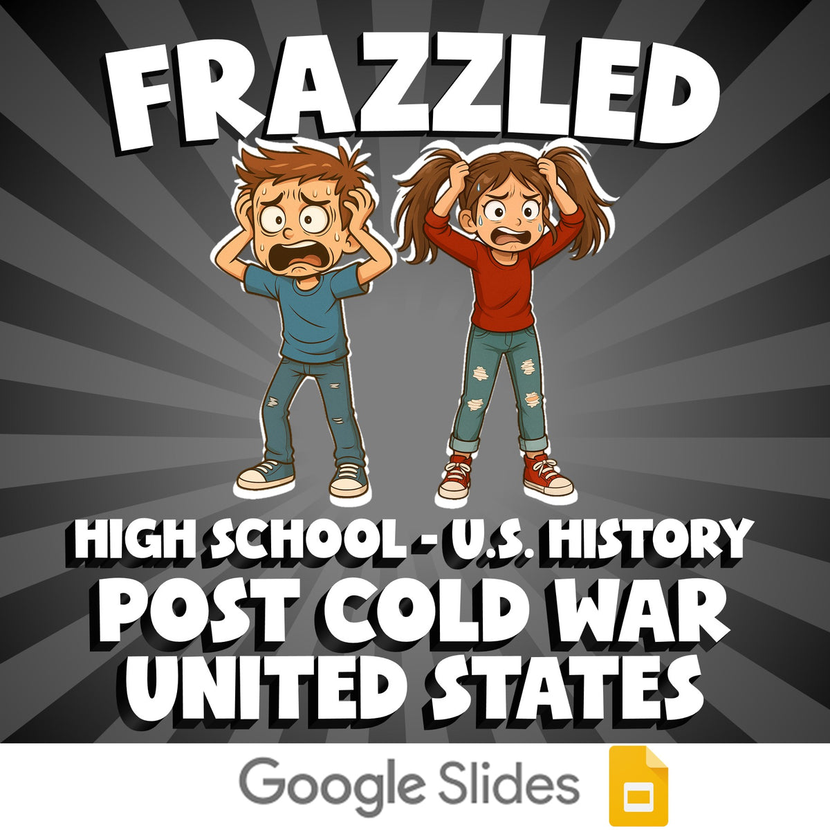 Post Cold War United States FRAZZLED U.S. History Game - No Prep Review Activity