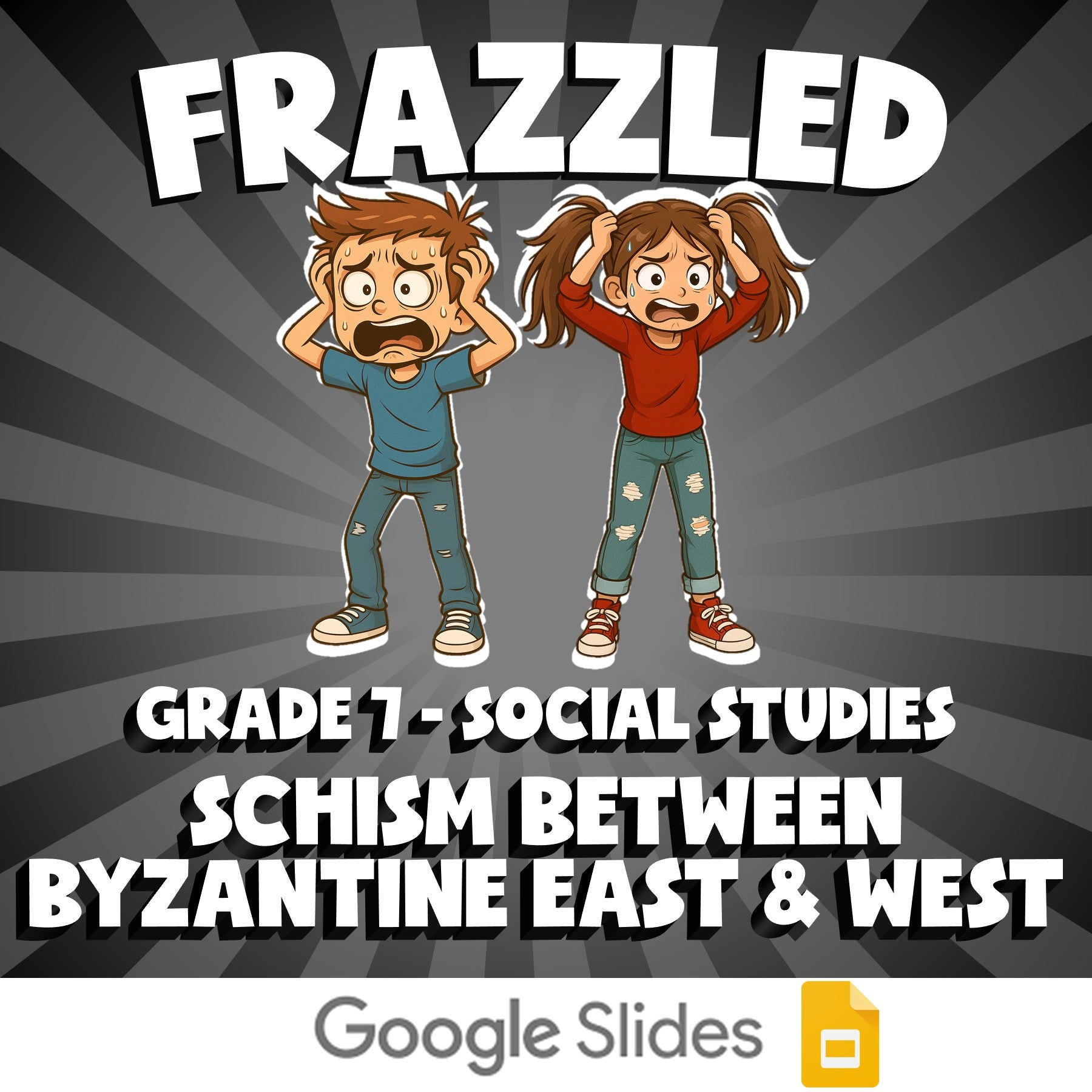 Schism Between Byzantine East & West FRAZZLED Socials Game - No Prep Grade 7