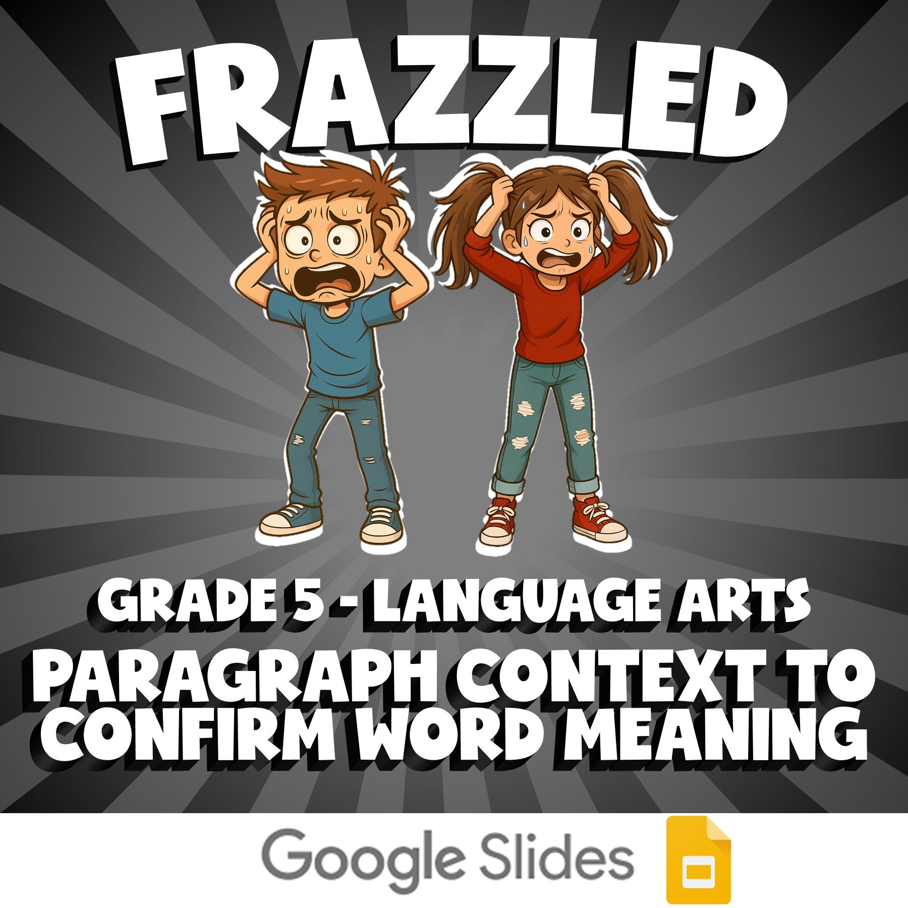 Paragraph Context to Confirm Word Meaning FRAZZLED ELA Game - No Prep Grade 5